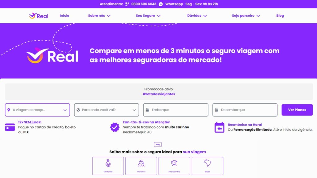 Real Seguro Viagem &bull; Rota dos Viajantes