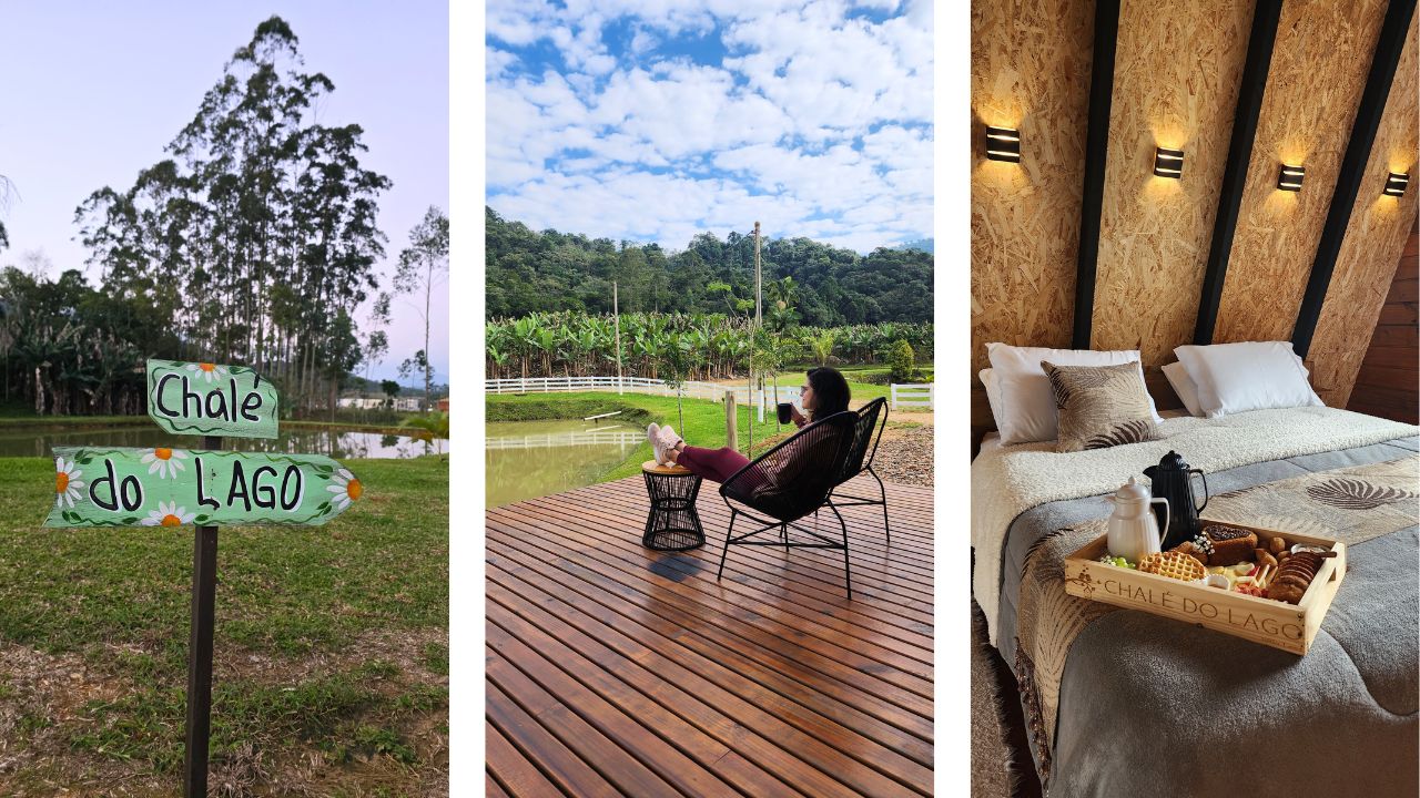Hospedagem em Jaraguá do Sul: Sítio Lenz 3 chale do lago jaragua sul • Rota dos Viajantes
